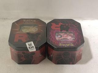 Lot 534  
            Chesterfield SR45 - Parcel Delivery Only 

                
POKEMON DESTINED RIVALS MEWTWO TIN TO INCLUDE POKEMON DESTINED RIVALS PERSIAN TIN...
