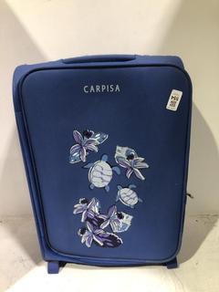 Lot 554  
            Chesterfield SR45 - Parcel Delivery Only 

                
2 X ASSORTED SUTICASES TO INCLIUDE BLUE CARPISA WHEELED SUITCASE WITH TURTLE AND ...