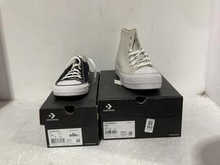 Lot 582  
            Chesterfield SR45 - Parcel Delivery Only 

                
CONVERSE UK SIZE 7 ALL STAR OX TRAINERS + CONVERSE CTAS LIFT TRAINERS UK SIZE 6.5...