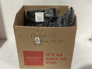 Lot 588  
            Chesterfield SR45 - Parcel Delivery Only 

                
7 X PUMA BLACK UK AGE 13-14 ESS LOGO PANTS SIZE L TOTAL ORIGINAL RRP -£120 (LOCAT...