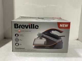 Lot 607  
            Chesterfield SR45 - Parcel Delivery Only 

                
BREVILLE PRESSXPRESS STEAM GENERATOR IRON ORIGINAL RRP -£119 (LOCATION: J3)