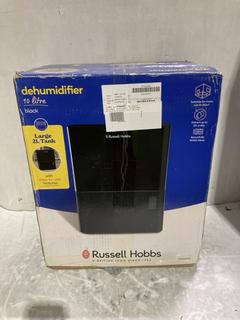 Lot 638  
            Chesterfield SR45 - Parcel Delivery Only 

                
RUSSELL HOBBS BLACK 10L DEHUMIDIFIER (LOCATION: J4)