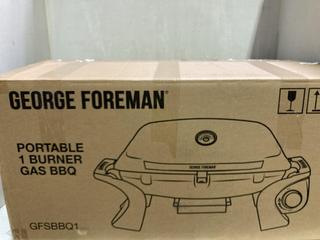 Lot 639  
            Chesterfield SR45 - Parcel Delivery Only 

                
GEORGE FOREMAN PORTABLE 1 BURNER GAS BBQ (LOCATION: J4)