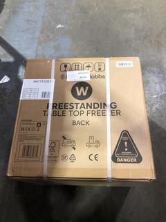 Lot 654  
            Chesterfield SR45 - Parcel Delivery Only 

                
RUSSELL HOBBS FREESTANDING TABLE TOP FREEZER (LOCATION: J5)
