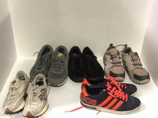 Lot 702  
            Chesterfield SR45 - Parcel Delivery Only 

                
5 X ASSORTED FOOTWEAR TO INCLUDE NEW BALANCE 327 SNEAKERS WITH A LEOPARD PRINT DE...