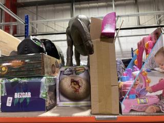 Lot 726  
            Chesterfield SR45 - Parcel Delivery Only 

                
6 X ASSORTED CHILDRENS TOYS TO INCLUDE JURASSIC WORLD PRIMAL HATCH (LOCATION: J8)
