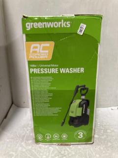 Lot 745  
            Chesterfield SR45 - Parcel Delivery Only 

                
GREENWORKS 110BAR UNIVERSAL MOTOR PRESSURE WASHER ORIGINAL RRP-£130 (LOCATION: J8)