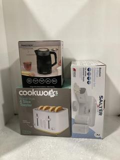 Lot 850  
            Chesterfield SR45 - Parcel Delivery Only 

                
INNOTECK 1.7L ELECTRIC KETTLE & COOKWORKS SCANDI STYLE 4 SLICE TOASTER (LOCATION:...