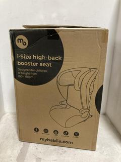 Lot 892  
            Chesterfield SR45 - Parcel Delivery Only 

                
MYBABIIE I-SIZE HIGH-BACK BOOSTER SEAT (LOCATION: I3)