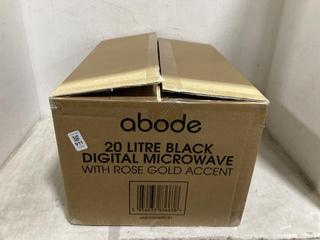 Lot 911  
            Chesterfield SR45 - Parcel Delivery Only 

                
ABODE 20 LITRE BLACK DIGITAL MICROWAVE ROSE GOLD (LOCATION: I4)