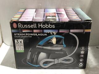 Lot 92  
            Chesterfield SR45 - Parcel Delivery Only 

                
RUSSELL HOBBS STEAMPOWER AQUA STEAM GENERATOR (LOCATION: L)