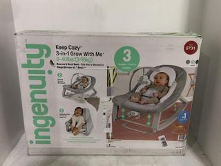 Lot 944  
            Chesterfield SR45 - Parcel Delivery Only 

                
INGENUITY KEEP COZY 3-IN-1 GROW WITH ME BABY BOUNCER (LOCATION: I6)