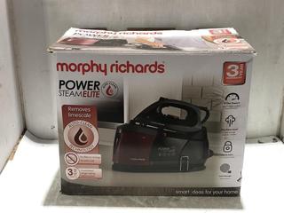 Lot 94  
            Chesterfield SR45 - Parcel Delivery Only 

                
MORPHY RICHARDS POWERSTEAM ELITE IRON WITH AUTOCLEAN ORIGINAL RRP-£230 (LOCATION:...
