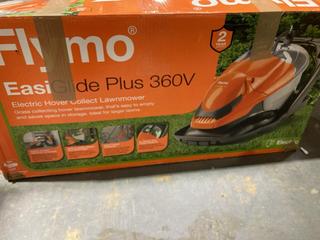 Lot 998  
            Chesterfield SR45 - Parcel Delivery Only 

                
FLYMO EASIGLIDE 360 ELECTRIC HOVER COLLECT LAWNMOWER ORIGINAL RRP-£110 (LOCATION:...