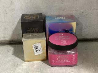 Lot 1045  
            Chesterfield SR44 - Parcel Delivery Only 

                
4 X ASSORTED BEAUTY ITEMS TO INCLUDE AZZARO THE MOST WANTED 100ML (LOCATION: I2)