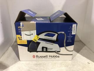 Lot 1148  
            Chesterfield SR44 - Parcel Delivery Only 

                
RUSSELL HOBBS- IN WHITE BLACK -MODEL NO 24420 - STEAM POWER IRON- ORIGINAL RRP- £...