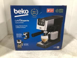 Lot 1155  
            Chesterfield SR44 - Parcel Delivery Only 

                
BEKO COFFEE EXPERTO- SERIES CE4500- IN BLACK AND SILVER- ORIGINAL RRP - £189 (LOC...