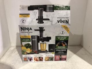 Lot 1156  
            Chesterfield SR44 - Parcel Delivery Only 

                
NINJA- COLD PRESS JUICER- SILVER/ORANGE- MODEL NO- JC151UK T9- ORIGINAL PRICE ORI...