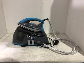 Lot 1161  
            Chesterfield SR44 - Parcel Delivery Only 

                
RUSSELL HOBBS- MODEL NO-245210- POWERFUL STEAM IRON- IN BLUE AND BLACK - (LOCATIO...