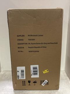 Lot 1167  
            Chesterfield SR44 - Parcel Delivery Only 

                
58L SENSOR TOUCH BIN/WASTE UNIT IN GREY/ROSE GOLD (LOCATION: I5)