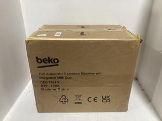 Lot 1192  
            Chesterfield SR44 - Parcel Delivery Only 

                
BEKO CAFFEEXPERTO BEAN TO CUP COFFEE MACHINE WITH INTEGRATED MILK JUG (LOCATION: I6)
