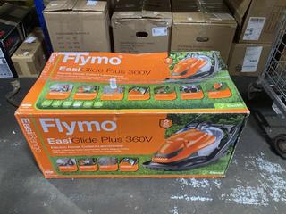 Lot 1197  
            Chesterfield SR44 - Parcel Delivery Only 

                
FLYMO EASIGLIDE PLAS 360V ELECTRIC HOVER COLLECT LAWNMOWER IN ORANGE/BLACK (LOCAT...