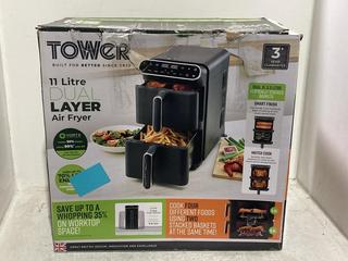 Lot 1223  
            Chesterfield SR44 - Parcel Delivery Only 

                
TOWER VORTEX DUAL LAYER AIRFRYER (LOCATION: I8)