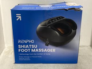Lot 1232  
            Chesterfield SR44 - Parcel Delivery Only 

                
RENPHO SHIATSU FOOT MASSAGER - ORIGINAL RRP £114 (LOCATION: I8)