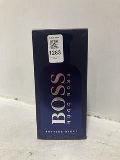 Lot 1283  
            Chesterfield SR44 - Parcel Delivery Only 

                
HUGO BOSS BOTTLED NIGHT PERFUME 200ML (LOCATION: H1)