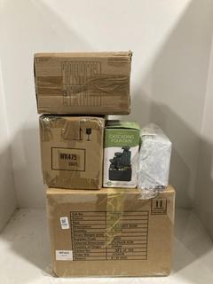 Lot 1292  
            Chesterfield SR44 - Parcel Delivery Only 

                
5 X ASSORTED ITEMS TO INCLUDE TABLE TOP CASCADING FOUNTAIN WITH LED (LOCATION: H2)
