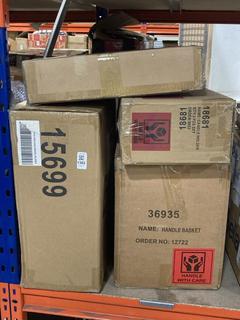 Lot 1382  
            Chesterfield SR44 - Parcel Delivery Only 

                
4 X ASSORTED ITEMS TO INCLUDE BELIANI BASKET ELAM FAUX LEATHER BROWN - ARTICLE NO...