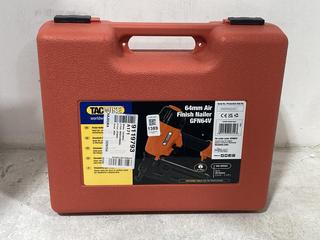 Lot 1389  
            Chesterfield SR44 - Parcel Delivery Only 

                
TACWISE 64MM FINISH NAILER GUN- IN ORANGE AND BLACK- ORIGINAL RRP £159 (LOCATION:...