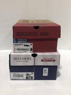 Lot 1439  
            Chesterfield SR44 - Parcel Delivery Only 

                
SKECHERS AIR-COOLED MEMORY FOAM TRAINERS IN WHITE/BLACK UK SIZE 7 TO INCLUDE SKET...