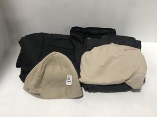 Lot 1446  
            Chesterfield SR44 - Parcel Delivery Only 

                
4 X ASSORTED COLUMBIA ADULTS CLOTHING TO INCLUDE COLUMBIA KNITTED WINTER BEANIE I...
