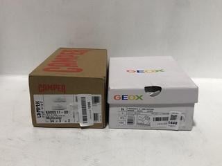 Lot 1448  
            Chesterfield SR44 - Parcel Delivery Only 

                
CAMPER KIDS TWEEDEXTRA SHOES IN MULTICOLOUR UK SIZE 2 TO INCLUDE GEOX KIDS B RISH...