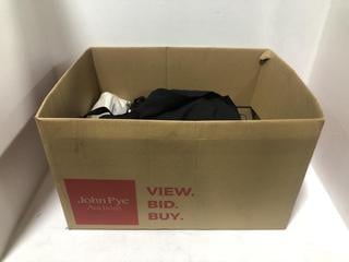 Lot 1478  
            Chesterfield SR44 - Parcel Delivery Only 

                
BOX OF ASSORTED ADULTS SPOTS CLOTHING TO INCLUDE QUICKSILVER SHORTS IN BLACK UK S...