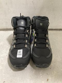 Lot 1489  
            Chesterfield SR44 - Parcel Delivery Only 

                
SALOMON GORE TEX X BRAZE WALKING BOOTS IN BLACK UK SIZE 10.5 (LOCATION: G1)