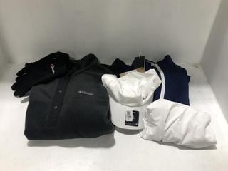 Lot 1505  
            Chesterfield SR44 - Parcel Delivery Only 

                
QTY OF ASSORTED BRANDED CLOTHING TO INCLUDE NIKE DRI-FIT ADJUSTABLE CAP IN WHITE ...