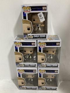 Lot 1522  
            Chesterfield SR44 - Parcel Delivery Only 

                
5 X FUNKO POP CHARLES TWEEDER 1870 VARSITY BLUES VINYL FIGURE (LOCATION: G2)