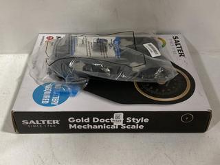 Lot 1529  
            Chesterfield SR44 - Parcel Delivery Only 

                
SALTER GOLD DOCTORS STYLE MECHANICAL SCALE TO INCLUDE RENPHO ELIS GO SCALES (LOCA...