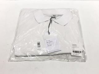 Lot 154  
            Chesterfield SR44 - Parcel Delivery Only 

                
RANDOM IDENTITIES OVERSIZED CUT POLO IN WHITE SIZE M - ORIGINAL RRP £205 (LOCATIO...