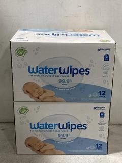 Lot 1641  
            Chesterfield SR44 - Parcel Delivery Only 

                
2 X BOXES OF 12 PACK 99.9% WATER WIPES (LOCATION: G4)