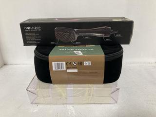 Lot 1682  
            Chesterfield SR44 - Parcel Delivery Only 

                
3 X ASSORTED HEALTH AND BEAUTY ITEMS TO INCLUDE REMINGTON SALON SMOOTH HAIR DRYER...