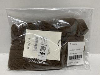 Lot 168  
            Chesterfield SR44 - Parcel Delivery Only 

                
TOTEME MINI CABLE PJ BRIEFS IN DARK CAMEL SIZE S - ORIGINAL RRP £250 (LOCATION: L7)