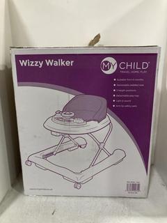 Lot 1726  
            Chesterfield SR44 - Parcel Delivery Only 

                
2 X ASSORTED BABY ITEMS TO INCLUDE MYCHILD WIZZY WALKER (LOCATION: G7)