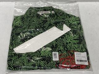 Lot 195  
            Chesterfield SR44 - Parcel Delivery Only 

                
SSENSE WORKS JEREMY O HARRIS S/S BOWLING SHIRT IN BLACK/GREEN SIZE S - ORIGINAL R...