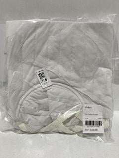 Lot 276  
            Chesterfield SR44 - Parcel Delivery Only 

                
MARKOO THE QUILTED BUSTIER IN WHITE SIZE M - ORIGINAL RRP £380 (LOCATION: L8)
