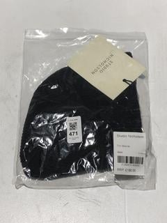 Lot 471  
            Chesterfield SR44 - Parcel Delivery Only 

                
STUDIO NICHOLSON TINI BEANIE IN BLACK ORIGINAL RRP- £180 (LOCATION: L10)