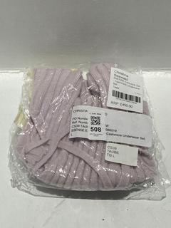 Lot 508  
            Chesterfield SR44 - Parcel Delivery Only 

                
CHRISTINA SEEWALD EXCLUSIVE SET CASHMERE UNDERWEAR SET IN TAUBE SIZE L ORIGINAL R...