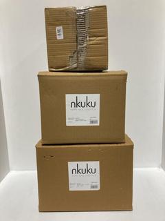 Lot 563  
            Chesterfield SR44 - Parcel Delivery Only 

                
3 X ASSORTED NKUKU ITEMS TO INCLUDE NKUKU CHAKAI WOOD & METAL PENDANT - NATURAL -...